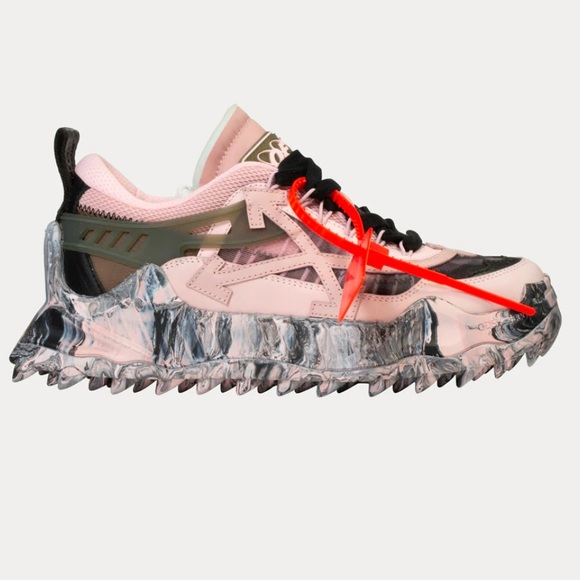 Off-White Shoes - Off-White Odsy-1000 Black & Pink Low Top Sneakers